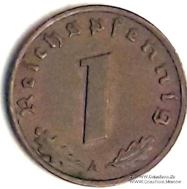1 рейхспфеннинг 1938 г. (А)