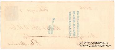 Банковский чек 1872 г.