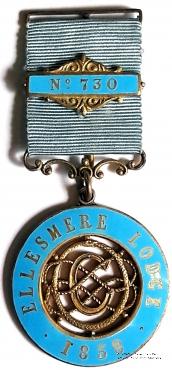 Юбилейный знак 100-летие Ложи (ELLESMERE LODGE № 730).