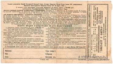 50 копеек 1929 г. РАДИО-ЛОТЕРЕЯ