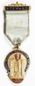 Знак RMIB 1950. STEWARD ROYAL MASONIC INSTITUTION FOR BOYS.  – Королевский Масонский институт для мальчиков.