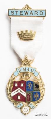 Знак RMIG 1964. STEWARD ROYAL MASONIC INSTITUTION FOR GIRLS – Королевский Масонский институт для девочек.