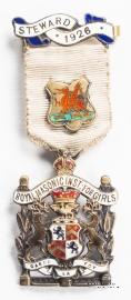 Знак RMIG 1926. STEWARD ROYAL MASONIC INSTITUTION FOR GIRLS – Королевский Масонский институт для девочек.