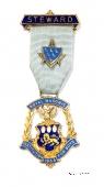Знак RMIB 1966. STEWARD ROYAL MASONIC INSTITUTION FOR BOYS.  – Королевский Масонский институт для мальчиков.