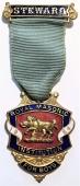 Знак RMIB 1954. STEWARD ROYAL MASONIC INSTITUTION FOR BOYS.  – Королевский Масон-ский институт для мальчиков.