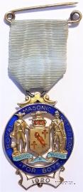 Знак RMIB 1920. STEWARD ROYAL MASONIC INSTITUTION FOR BOYS.  – Королевский Масонский институт для мальчиков.