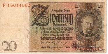 20 рейхсмарок 1929 г.
