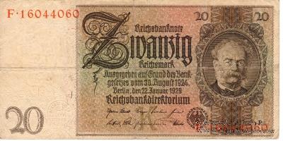 20 рейхсмарок 1929 г.