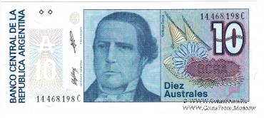 10 аустралей 1989 г.