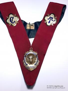 Церемониальная нашейная лента Ложи LOYAL SEDGEMOOR LODGE № 9148. 