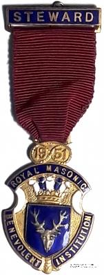 Знак STEWARD ROYAL MASONIC BENEVOLENT INST. – Королевский Масонский Благотворительный институт