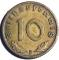 10 рейхспфеннингов 1938 г. (D)