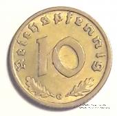 10 рейхспфеннингов 1939 г. (G)