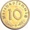 10 рейхспфеннингов 1938 г. (В)