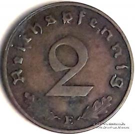 2 рейхспфеннинга 1940 г. (E)