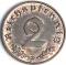 2 рейхспфеннинга 1937 г. (D)
