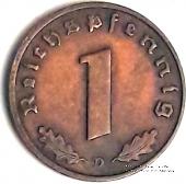 1 рейхспфеннинг 1937 г. (D)