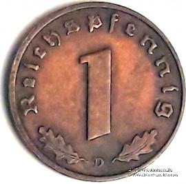 1 рейхспфеннинг 1937 г. (D)
