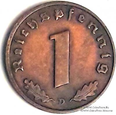 1 рейхспфеннинг 1937 г. (D)
