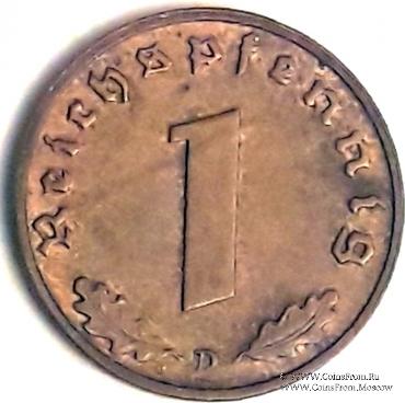 1 рейхспфеннинг 1938 г. (D)