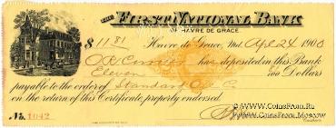 Банковский чек 1900  г.