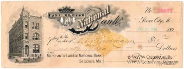 Банковский чек 1899 г.