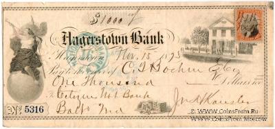 Банковский чек 1873 г.