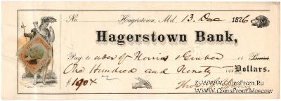 Банковский чек 1876 г.