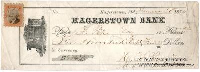 Банковский чек 1874 г.