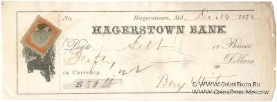 Банковский чек 1872 г.