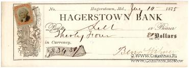 Банковский чек 1875 г.