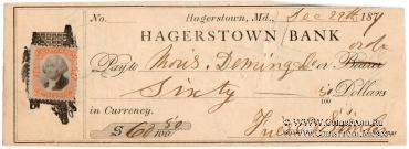 Банковский чек 1871 г.