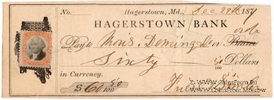 Банковский чек 1871 г.