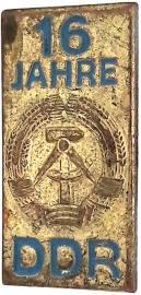 Знак 16 лет ГДР. Германия