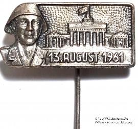 Значок Начало строительства Берлинской стены ГДР. Германия