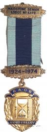 Знак 50-летие Ложи MAIDSTONE SENIOR № 5372