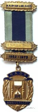 Знак 50-летие Ложи MAIDSTONE SENIOR № 5372