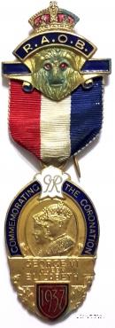 Знак «В память о  коронации Короля Георга VI и Королевы Елизаветы»