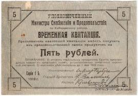 5 рублей 1919 г.