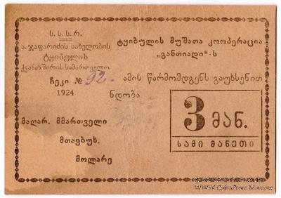 3 рубля 1924 г. (Ткибули)