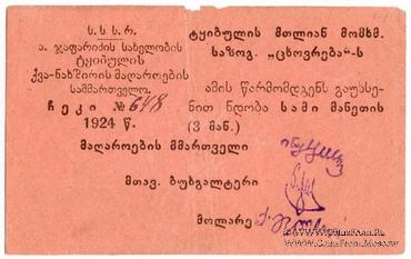 3 рубля 1924 г. (Ткибули)