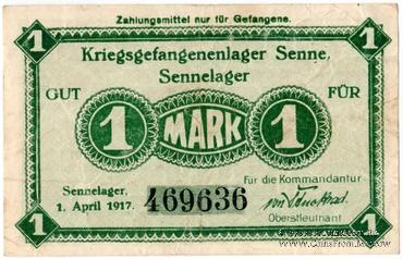 1 марка 1917 г. (Senne)
