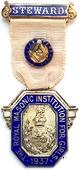 Знак RMIG 1937. STEWARD ROYAL MASONIC INSTITUTION FOR GIRLS – Королевский Масонский институт для девочек.