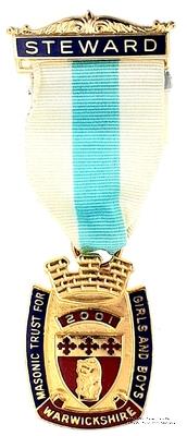 Знак MTGB 2001. STEWARD Masonic Trust for Girls and Boys.