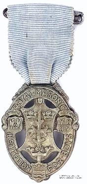 Знак RMIB 1944. STEWARD ROYAL MASONIC INSTITUTION FOR BOYS.  – Королевский Масонский институт для мальчиков.
