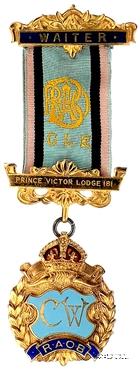 Знак за службу в качестве Городского Официанта (CW - City Waiter).