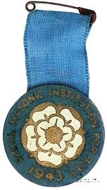 Знак RMIB 1943. STEWARD ROYAL MASONIC INSTITUTION FOR BOYS. – Королевский Масонский институт для мальчиков.