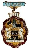 Знак RMIB 1956. STEWARD ROYAL MASONIC INSTITUTION FOR BOYS. – Королевский Масонский институт для мальчиков.