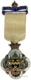 Знак RMIG 1928. STEWARD ROYAL MASONIC INSTITUTION FOR GIRLS – Королевский Масонский институт для девочек.