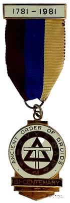 Знак 200-летия Ордена Друидов (Ancient Order of Druids)
